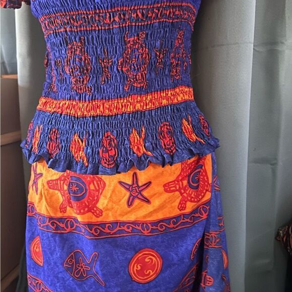 ☀️🐢⭐️ 2 piece beach wear wrap skirt/smock top osfm 🌺 - Picture 13 of 13